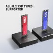Axagon ADSA-M2C11 USB-C 10Gbps M.2 NVMe & SATA SSD Docking Station