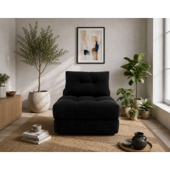 WOBA black pouffe-mattress