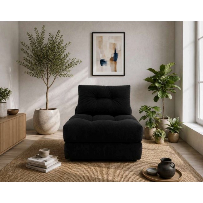 WOBA black pouffe-mattress WOBA black pouffe-mattress