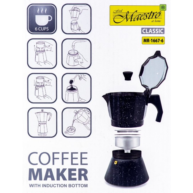 Coffee machine for 6 cups MR-1667-6 MAESTRO