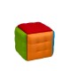 Puff-transformer 5in1 - 5 stools in 1 multicolour pouffe