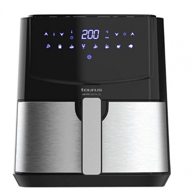 Taurus AF1450XD Single 5 L Stand-alone 1450 W Hot air fryer Black, Stainless steel Taurus AF1450XD Single 5 L Stand-alone 1450 W Hot air fryer Black, Stainless steel