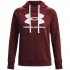 Under Armour Women's Rival Fleece Logo Hoodie Burgundy 1356318 690