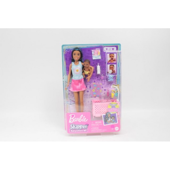 Barbie Skipper Babysitters Inc. Skipper Babysitters Playset with Friend Doll, Baby Doll with Sleepy Eyes, Crib and Accessories Barbie Skipper Babysitters Inc. Skipper Babysitters Playset with Friend Doll, Baby Doll with Sleepy Eyes, Crib and Accessories