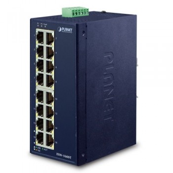 PLANET ISW-1600T network switch Unmanaged Fast Ethernet (10/100) Blue