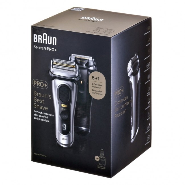 Braun Series 9 Pro+ 9565cc Electric shaver Silver, Black