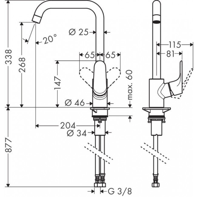 Hansgrohe Focus Stainless steel