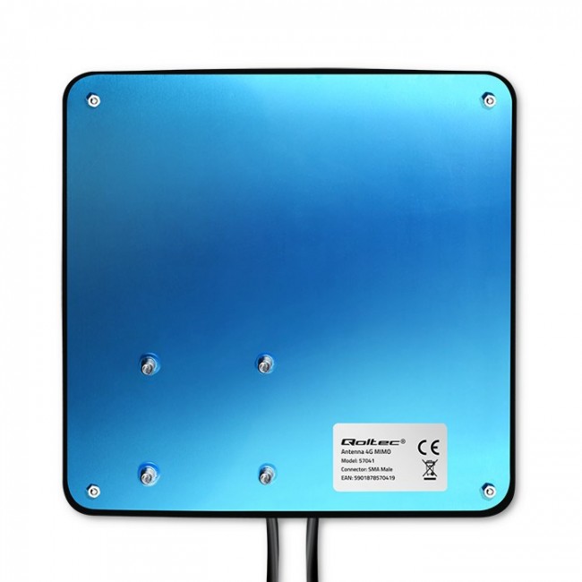 Qoltec 4G LTE DUAL MIMO booster antenna | 35 dBi | 50W | 2x SMA male
