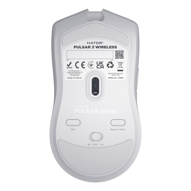 HATOR Pulsar 3 Wireless, white - Optical Yellow 100M Switches PixArt PMW 3311 (HTM631) HATOR Pulsar 3 Wireless, white - Optical Yellow 100M Switches PixArt PMW 3311 (HTM631)