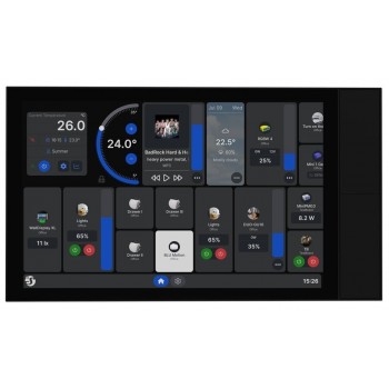 Shelly Display XL Wi-Fi Bluetooth Smart Home Control Panel, Black
