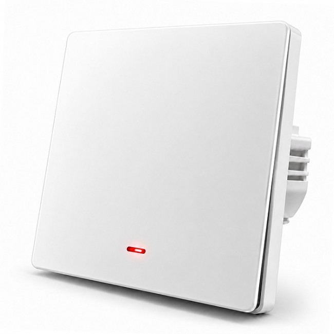 Qoltec 52719 Smart 1-Gang Light Switch | Wi-Fi | Timer | Tuya | Smart life | White
