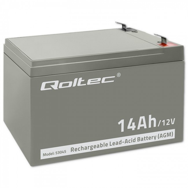 Qoltec 53045 AGM battery | 12V | 14Ah Qoltec 53045 AGM battery | 12V | 14Ah