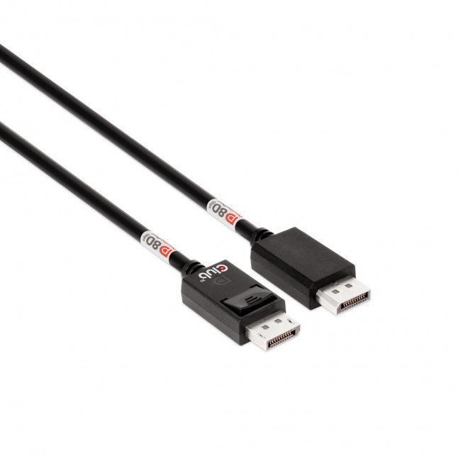 CLUB3D DisplayPort 2.1 Bi-Directional VESA DP80 Certified Cable 4K240Hz, 8K60Hz or 10K60Hz M/M 1.6m/5.25ft CLUB3D DisplayPort 2.1 Bi-Directional VESA DP80 Certified Cable 4K240Hz, 8K60Hz or 10K60Hz M/M 1.6m/5.25ft