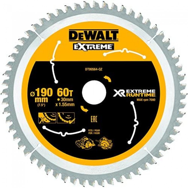 DeWALT DT99564-QZ circular saw blade 19 cm 1 pc(s) DeWALT DT99564-QZ circular saw blade 19 cm 1 pc(s)