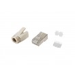 Equip Cat.6A RJ45 Shielded Plug Set, 100pcs/pack