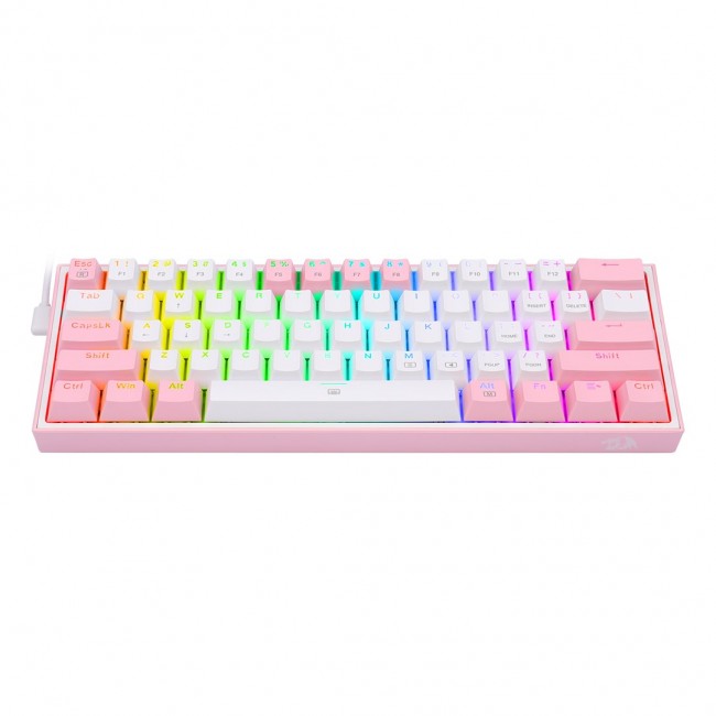 REDRAGON K617-RGB Fizz RGB White/Pink keyboard USB Pink, White