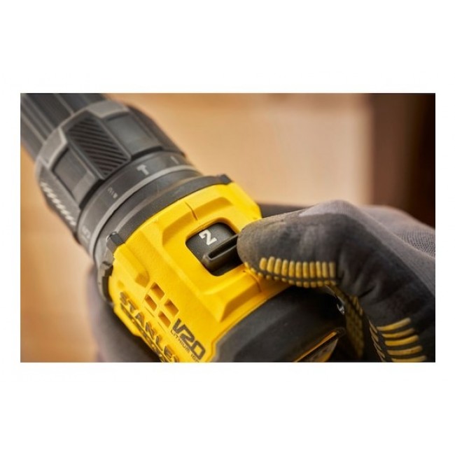 Stanley SFMCD716D2T-QW drill 1900 RPM Keyless Black, Yellow