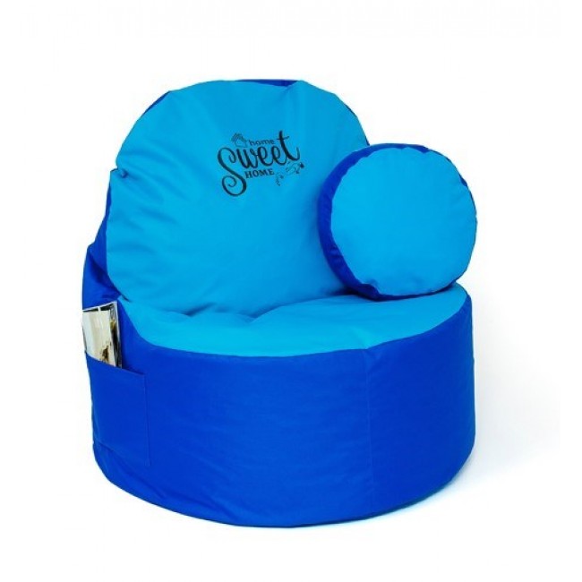 Sako sack pouffe Coffee cornflower-blue XXL 120 x 80 cm