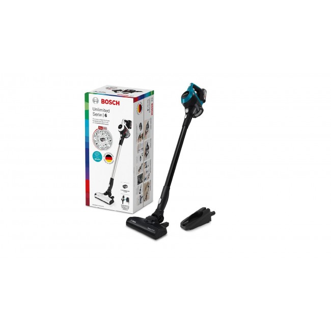 Bosch Serie 6 BBS611LAG stick vacuum/electric broom 2-in-1 stick vacuum Battery Dry Bagless 0.3 L Blue 2.5 Ah