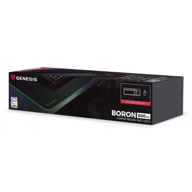 GENESIS Boron 500 XXL RGB Gaming mouse pad Black