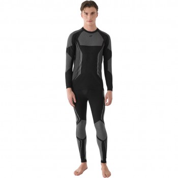 Men's thermoactive leggings 4F M166 deep black 4FWAW24USEAM166 20S L/XL