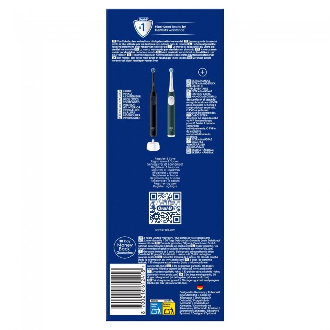 Oral-B iO Series 2 Adult Vibrating toothbrush Black, Green Oral-B iO Series 2 Adult Vibrating toothbrush Black, Green