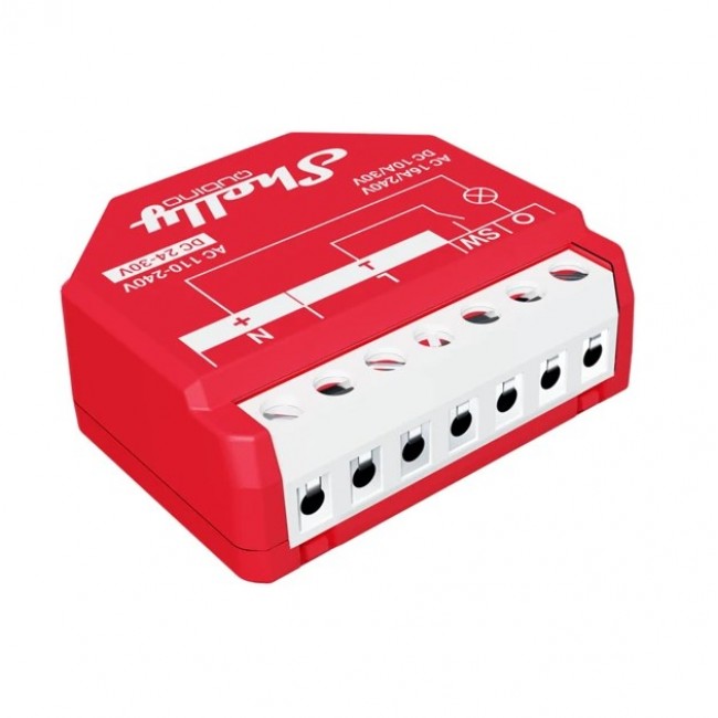 Shelly Qubino Wawe 1PM Smart switch Red