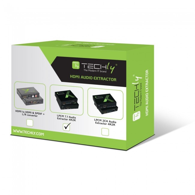 Techly Audio Extractor 7.1 LPCM HDMI 4K UHD 3D IDATA HDMI-EA74K Techly Audio Extractor 7.1 LPCM HDMI 4K UHD 3D IDATA HDMI-EA74K