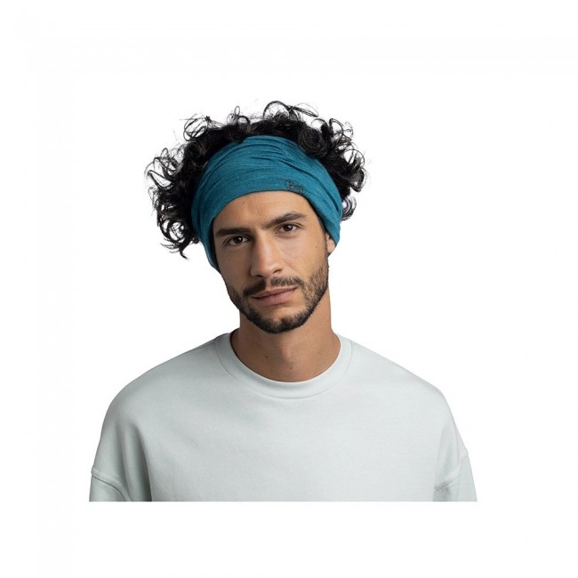 Buff Lightweight Merino Wool Multifunctional scarf Blue