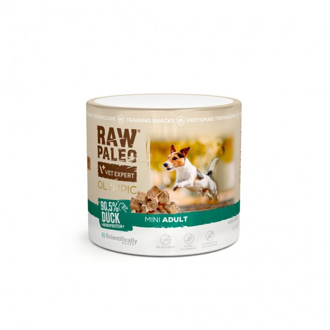 VETEXPERT Raw Paleo Olympic Duck Mini Mono - dog treat - 90g