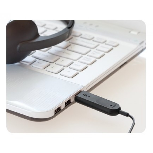 Logitech H340 USB Computer Headset Wired Head-band Office/Call center USB Type-A Black Logitech H340 USB Computer Headset Wired Head-band Office/Call center USB Type-A Black