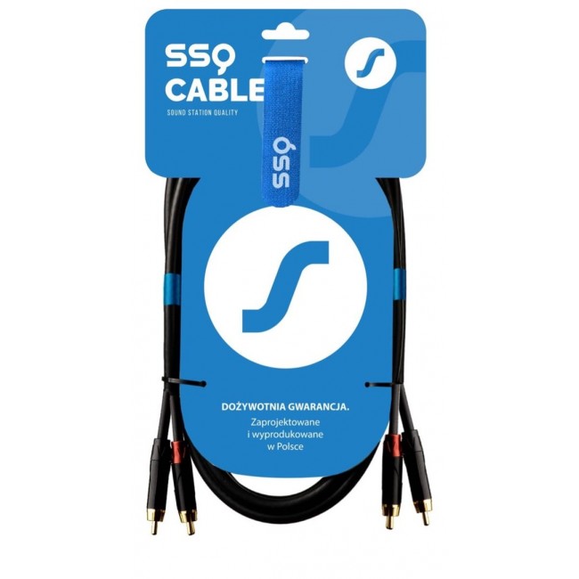 SSQ RCARCA3 - Cable 2x RCA - 2x RCA - 3 m, Black SSQ RCARCA3 - Cable 2x RCA - 2x RCA - 3 m, Black