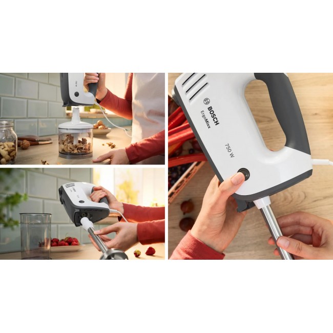 Bosch MFQ37490 mixer Hand mixer 750 W Grey, White Bosch MFQ37490 mixer Hand mixer 750 W Grey, White