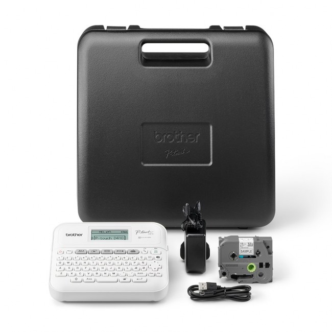 Brother PT-D410VP label printer ZINK (Zero-Ink) 180 x 180 DPI Wired TZe QWERTY Brother PT-D410VP label printer ZINK (Zero-Ink) 180 x 180 DPI Wired TZe QWERTY