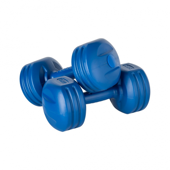 REBEL ACTIVE Bitumen dumbbell set 20kg (2x1kg + 2x2kg + 2x3kg + 2x4kg)