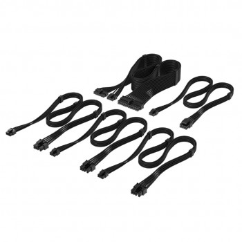 Corsair Kabelset, Type 4, DC Cable Starter Kit, einzeln ummantelt - schwarz