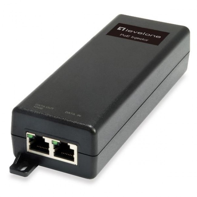 LevelOne Gigabit PoE Injector, 802.3at/af PoE, 30W
