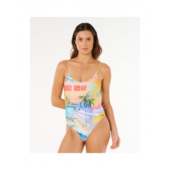 Kostium damski RIP CURL Hotel Malibu Cheeky One Piece multikolor - XS