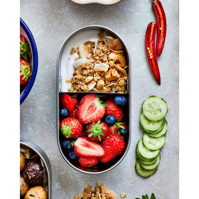 black+blum BAM-BT-L016 food storage container Oval Box 0.5 L Bamboo, Stainless steel 2 pc(s)