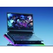 Conceptronic THYIA03B Turbofan Gaming Laptop Cooling Pad with USB Hub, RGB, Sealed Foam, Mobile Holder