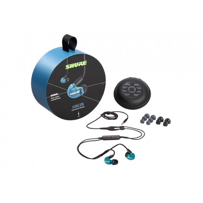 Shure AONIC 215 - in-ear headphones with single transducer and 3.5mm cable (blue) Shure AONIC 215 - in-ear headphones with single transducer and 3.5mm cable (blue)