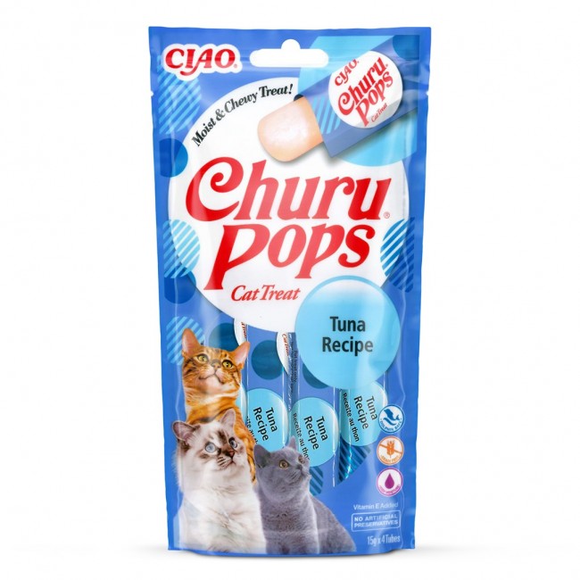 INABA Churu Pops Tuna - Cat treats - 4x15 g INABA Churu Pops Tuna - Cat treats - 4x15 g