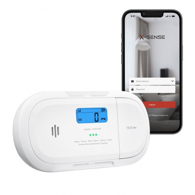 X-Sense XC04-WX smart smoke detector Carbon monoxide detector Wireless connection