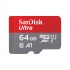 SanDisk Ultra microSD 64GB + SD-adapt.