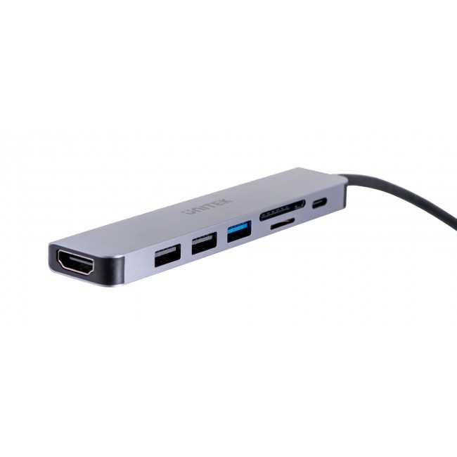 UNITEK HUB USB-C H1118A USB-A x3, USB-C, HDMI, SD, microSD UNITEK HUB USB-C H1118A USB-A x3, USB-C, HDMI, SD, microSD