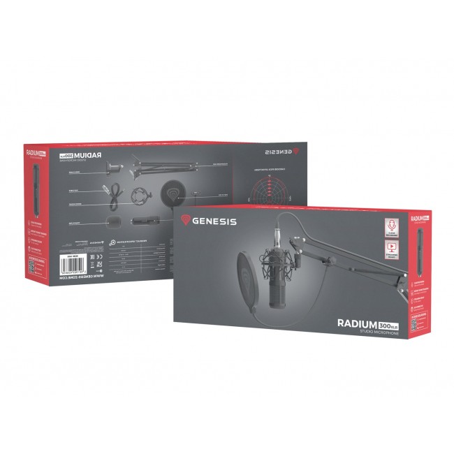 GENESIS Radium 300 XLR Black Studio microphone