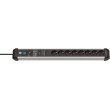 Brennenstuhl surge strip, aluminum, black