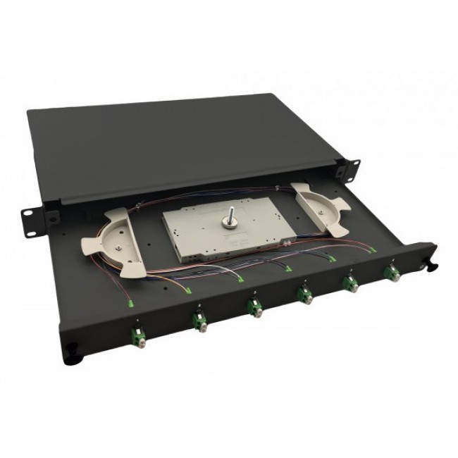 Helos 375551 rack cabinet 1U Black