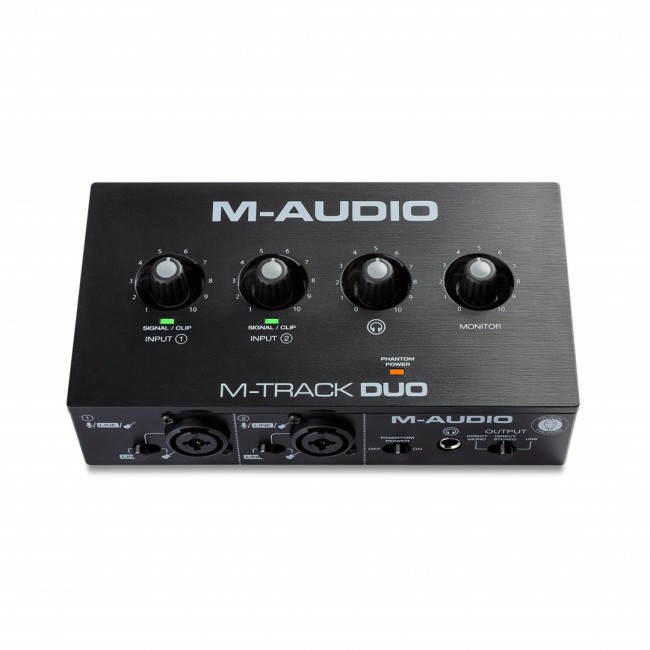 M-AUDIO M-Track Duo USB Audio interface Crystal preamplifier 16 bit 48 kHz Black