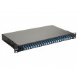 Equip 24-Port Fiber Optic Splice Box, LC Duplex, OS2, 1U, Equipped, Black